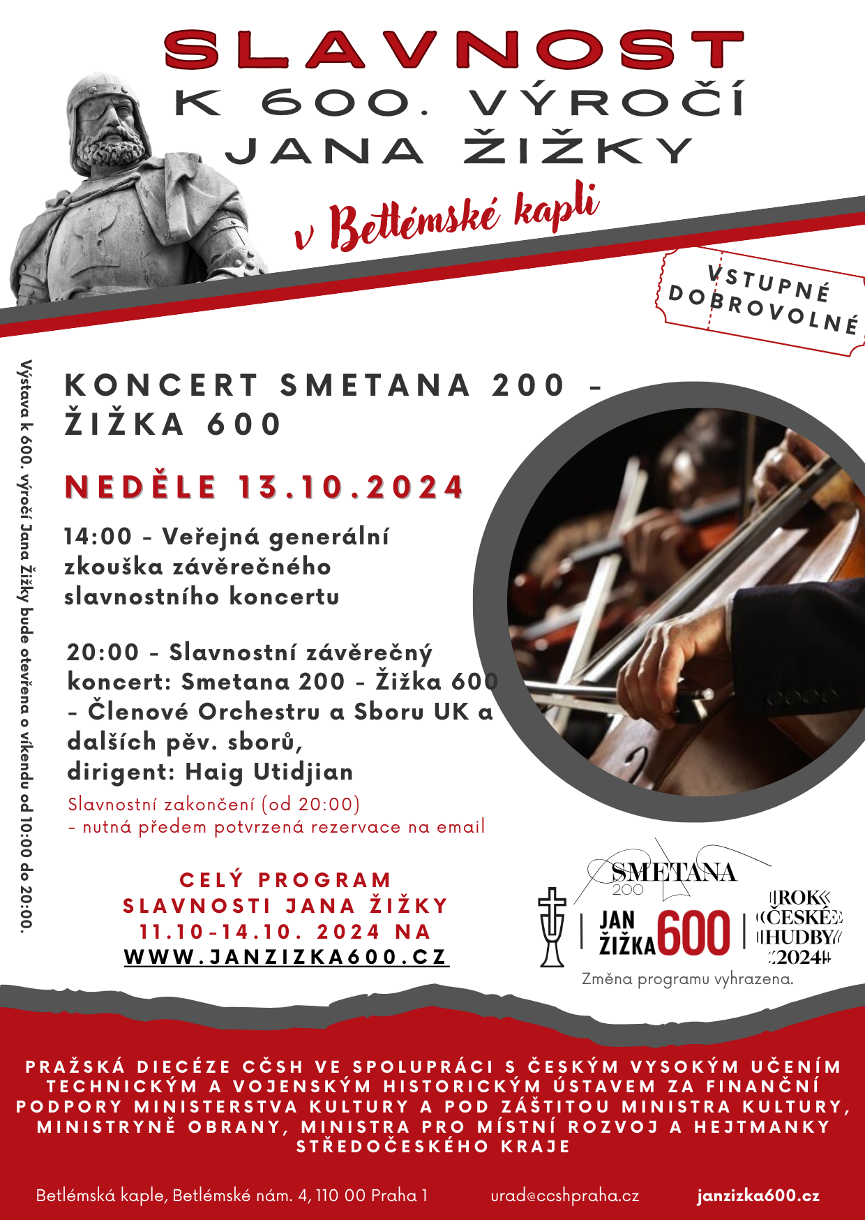 Slavnostní závěrečný koncert: Smetana 200 - Žižka 600